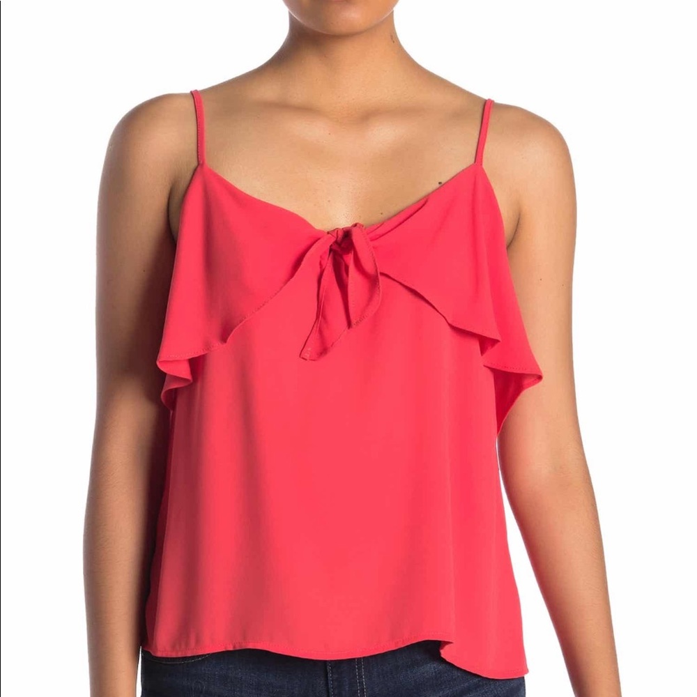 Lush ruffle tie crepe camisole